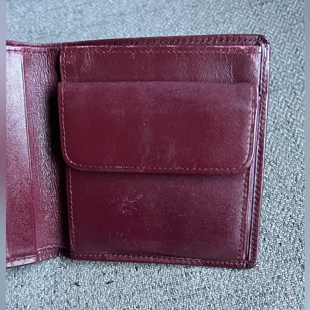 Cartier Leather Bifold Wallet with Gold Accents